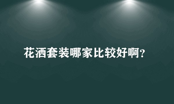 花洒套装哪家比较好啊？