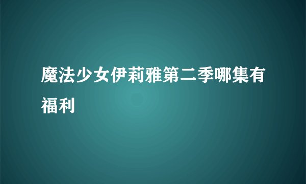 魔法少女伊莉雅第二季哪集有福利
