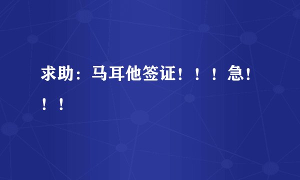 求助：马耳他签证！！！急！！！