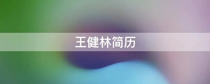 王健林简历