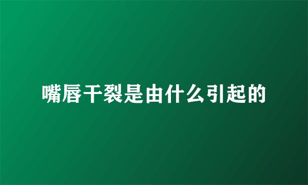 嘴唇干裂是由什么引起的