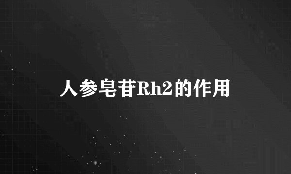 人参皂苷Rh2的作用