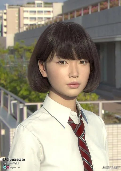 CG艺术家打造超逼真日本学生妹Saya 简直就是照片