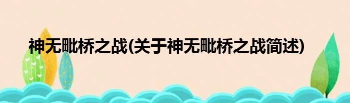 神无毗桥之战(关于神无毗桥之战简述)
