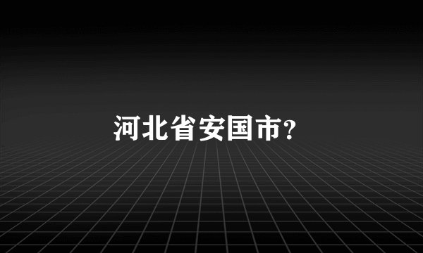 河北省安国市？