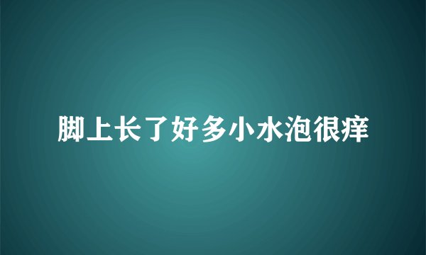 脚上长了好多小水泡很痒