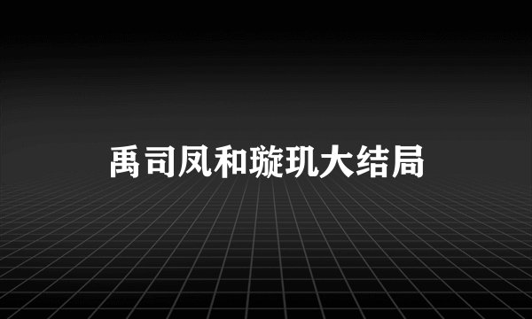 禹司凤和璇玑大结局
