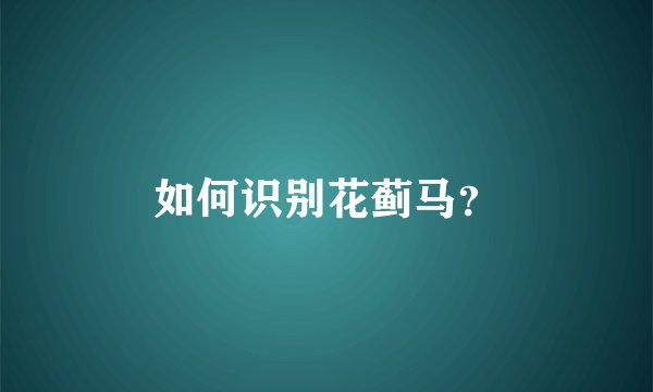 如何识别花蓟马？