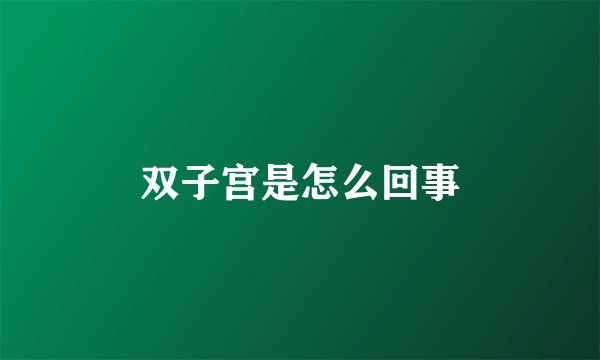 双子宫是怎么回事