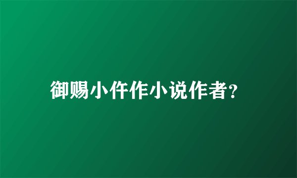 御赐小仵作小说作者？