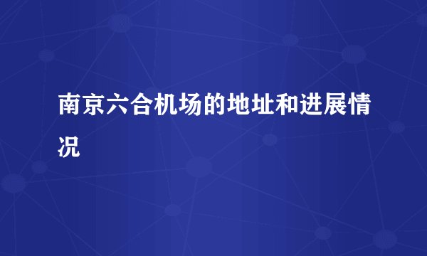 南京六合机场的地址和进展情况
