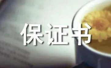 工作保证书