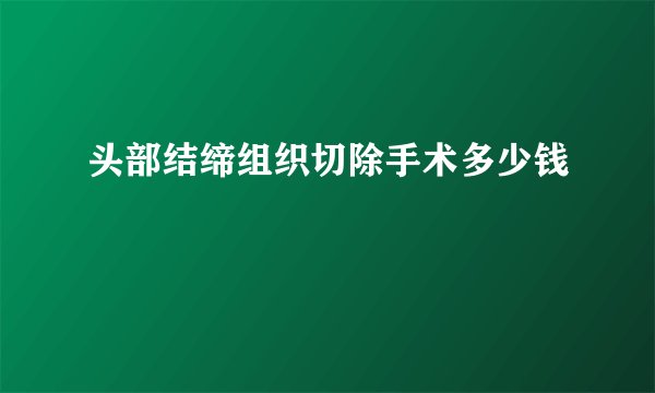 头部结缔组织切除手术多少钱