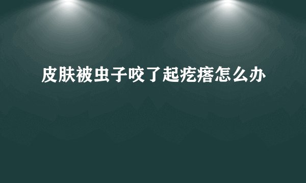 皮肤被虫子咬了起疙瘩怎么办