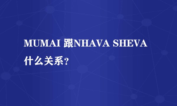MUMAI 跟NHAVA SHEVA什么关系？