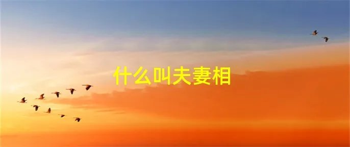 什么叫夫妻相