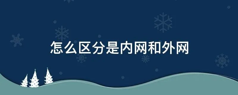 怎么区分是内网和外网