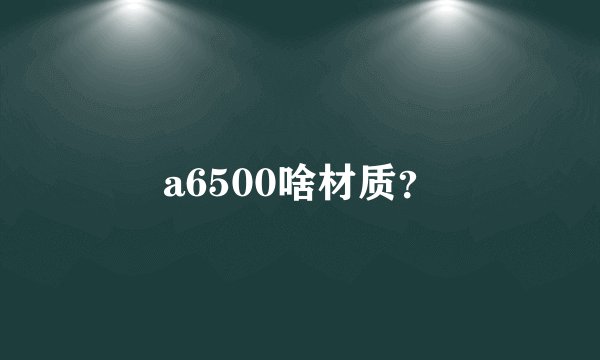 a6500啥材质?
