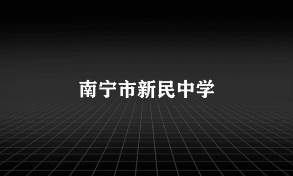 南宁市新民中学