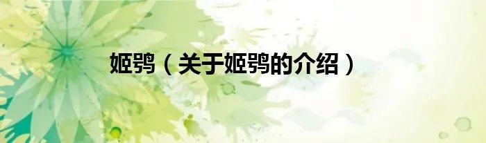 姬鸮（关于姬鸮的介绍）