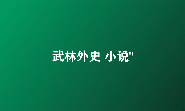 武林外史 小说