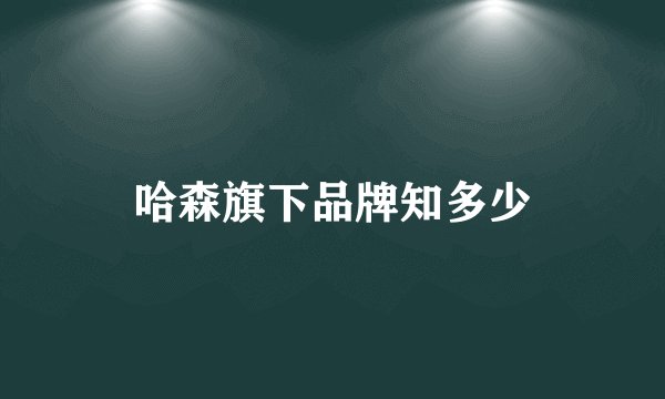 哈森旗下品牌知多少
