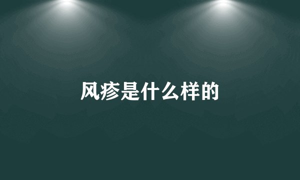风疹是什么样的