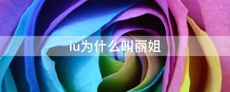 iu为什么叫丽姐