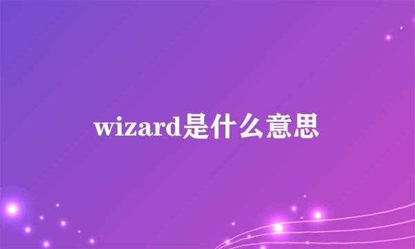 wizard是什么意思