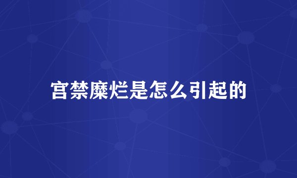 宫禁糜烂是怎么引起的