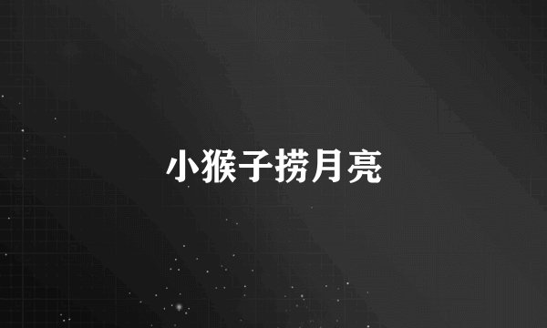 小猴子捞月亮