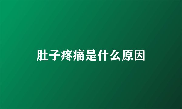 肚子疼痛是什么原因