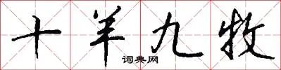 十羊九牧