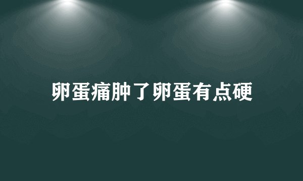 卵蛋痛肿了卵蛋有点硬