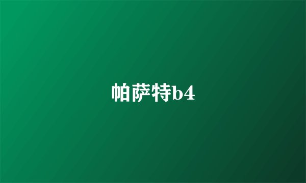帕萨特b4