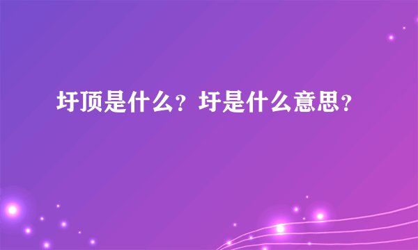 圩顶是什么?圩是什么意思?