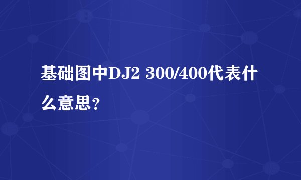 基础图中DJ2 300/400代表什么意思？