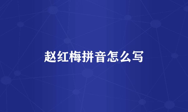 赵红梅拼音怎么写