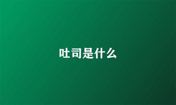 吐司是什么