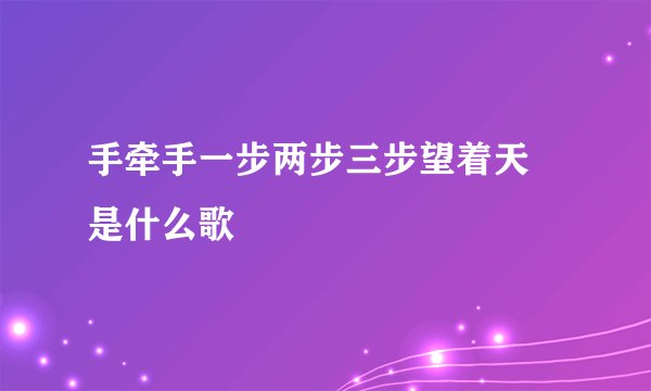 手牵手一步两步三步望着天 是什么歌