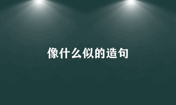 像什么似的造句