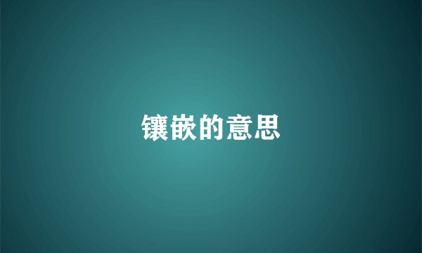 镶嵌的意思