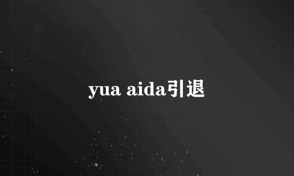 yua aida引退