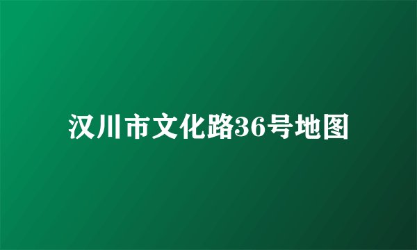汉川市文化路36号地图