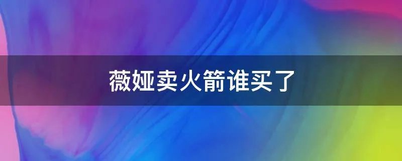 薇娅卖火箭谁买了