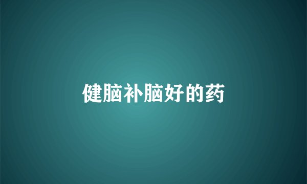 健脑补脑好的药