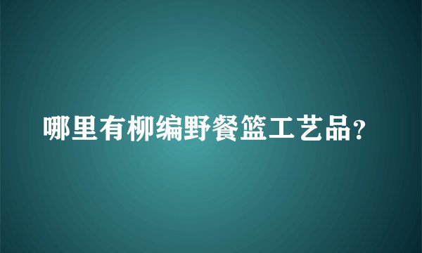 哪里有柳编野餐篮工艺品？