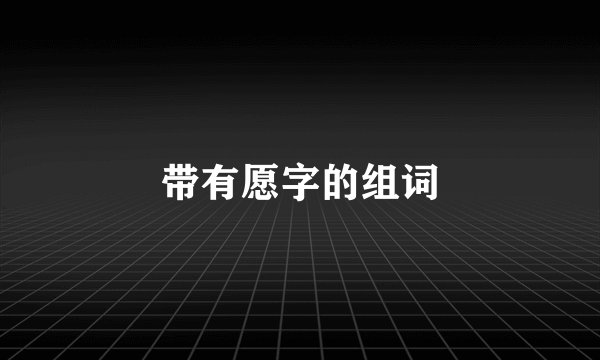 带有愿字的组词