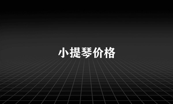小提琴价格