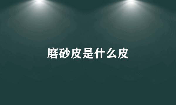 磨砂皮是什么皮